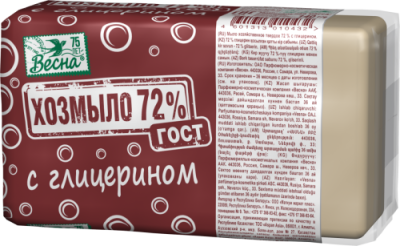 ВЕСНА мыло хозяйственное с глицерином 72% 140г